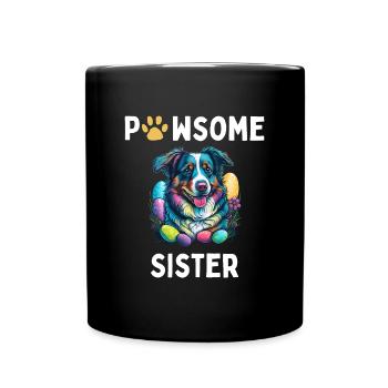 Berger australien oeuf de Pâques chasse Sis Costume - Mug uni - noir - Devant