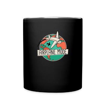 Flugzeugmodus Sommer Urlaubsreise -Fehlermodus - Tasse einfarbig - Schwarz - Vorne