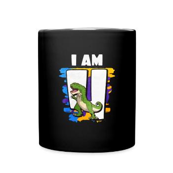 4th birthday - Full Colour Mug - black - Front