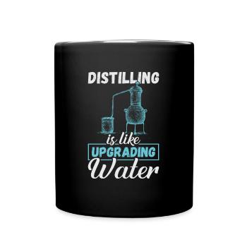 Distilling Upgrading Water Whiskey Distiller - Full Colour Mug - black - Front