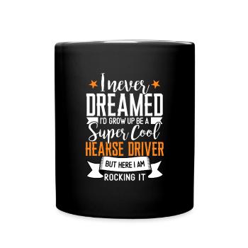 Drôle de chauffeur de corbillard disant cadeau - Mug uni - noir - Devant