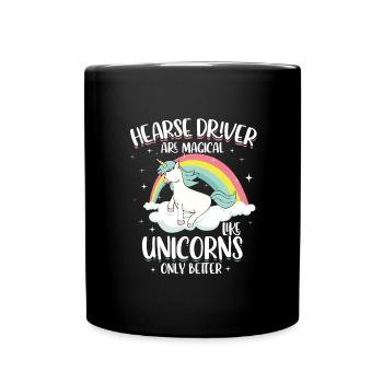 Les conducteurs de corbillard sont magiques comme les licornes - Mug uni - noir - Devant