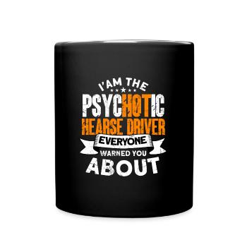 Drôle de chauffeur de corbillard disant cadeau - Mug uni - noir - Devant
