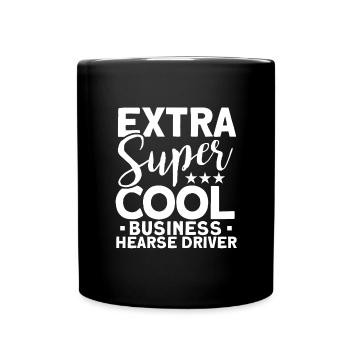 Entreprise extra super cool - chauffeur de corbillard - Mug uni - noir - Devant