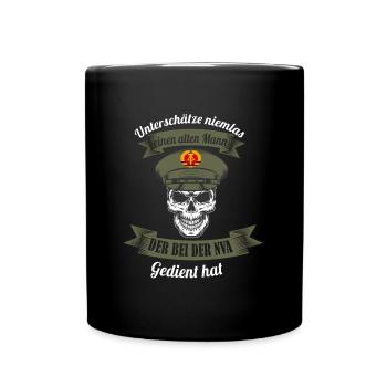 NVA Veteran DDR Armee - Tasse einfarbig - Schwarz - Vorne