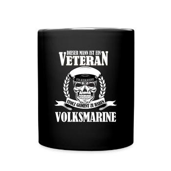 Veteran Volksmarine NVA nationale Volksarmee - Tasse einfarbig - Schwarz - Vorne