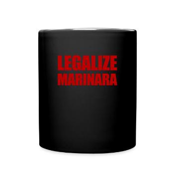 Legalisieren Sie Marinara Italienische Pasta legal - Tasse einfarbig - Schwarz - Vorne