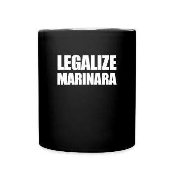Legalisieren Sie Marinara Italienische Pasta legal - Tasse einfarbig - Schwarz - Vorne