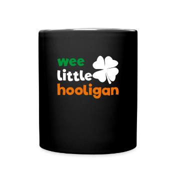 Kinder St. Patricks Day Irish Wee Little Hooligans - Tasse einfarbig - Schwarz - Vorne