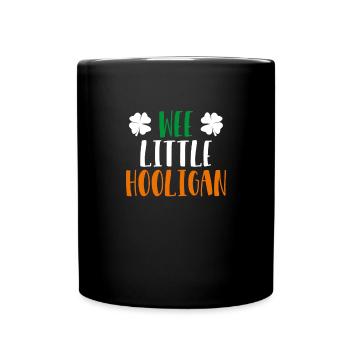 Kinder St. Patricks Day Irish Wee Little Hooligans - Tasse einfarbig - Schwarz - Vorne