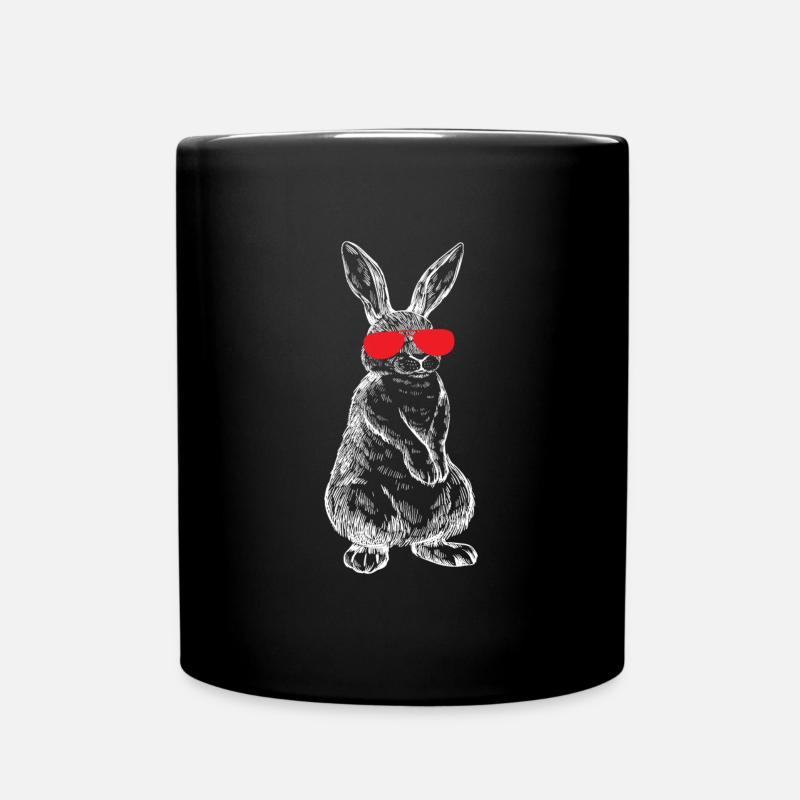 Osterhase Sonnenbrille Ostern Kinder - Tasse einfarbig - Schwarz