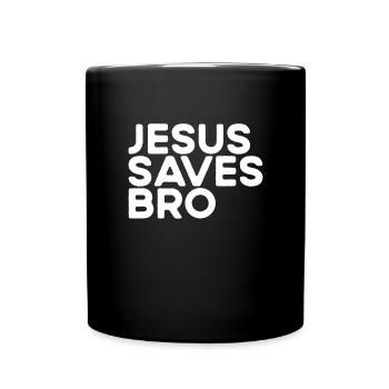 Jesus rettet die christliche Evangelisation Kirche - Tasse einfarbig - Schwarz - Vorne