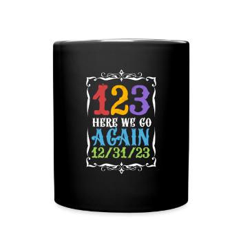 123 Hier gehen wir wieder123Sday Hoodie - Tasse einfarbig - Schwarz - Vorne