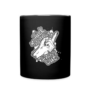 Fick herum und finde die Herren f, um Fafo herausz - Tasse einfarbig - Schwarz - Vorne