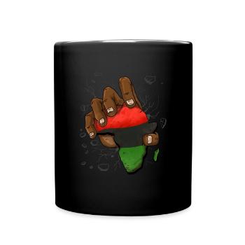 Pan Africa Fist Black Heritage Schwarze Geschichte - Tasse einfarbig - Schwarz - Vorne