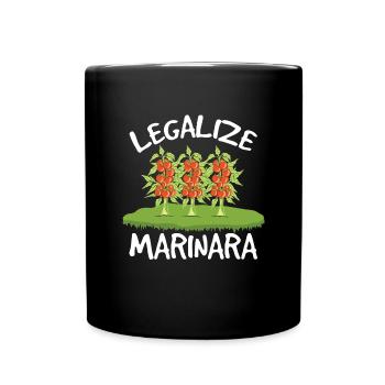 Legalisieren Sie Marinara Italienische Pasta legal - Tasse einfarbig - Schwarz - Vorne