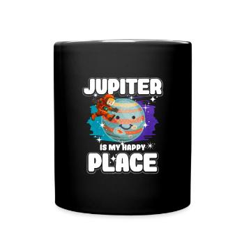 Jupiter Planet Geschenk - Tasse einfarbig - Schwarz - Vorne