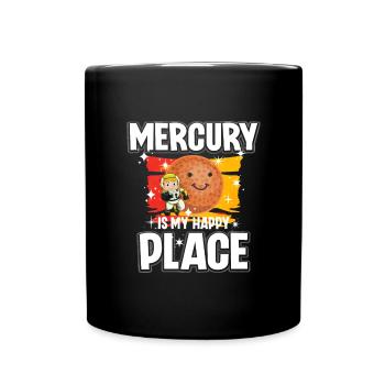 Merkur Planet Geschenk - Tasse einfarbig - Schwarz - Vorne