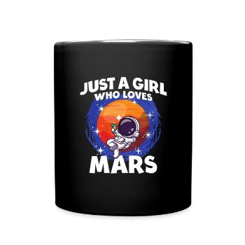 Girl Mars Gift - Full Colour Mug - black - Front