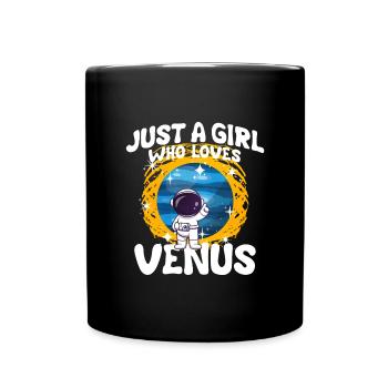 Mädchen Venus Geschenk - Tasse einfarbig - Schwarz - Vorne