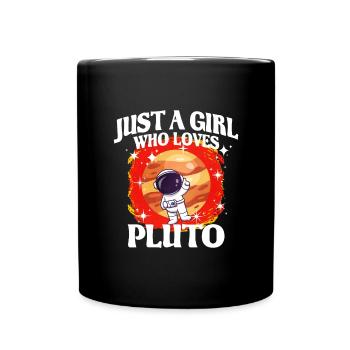 Mädchen Pluto Geschenk - Tasse einfarbig - Schwarz - Vorne