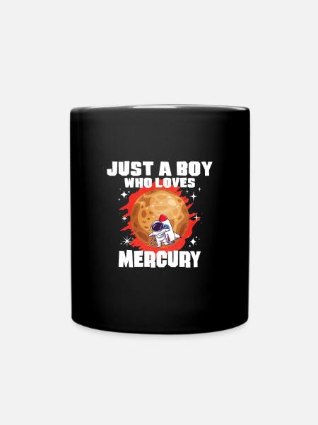 Merkur Planet Geschenk - Tasse einfarbig - Schwarz