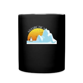 Antarktis Sonnenuntergang war dort Antarktis Urlau - Tasse einfarbig - Schwarz - Vorne