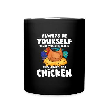 Poulets - Mug uni - noir - Devant