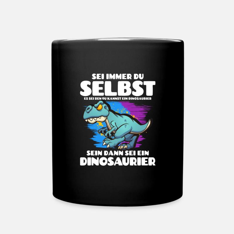 Lustiges T-Rex Outfit - Tasse einfarbig - Schwarz