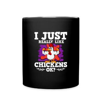 Poulets - Mug uni - noir - Devant