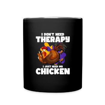 Poulets - Mug uni - noir - Devant