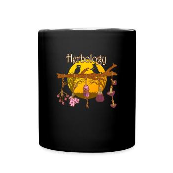Herbologie Hexenpflanze Kr�uterrank HerbologieKr�u - Tasse einfarbig - Schwarz - Vorne