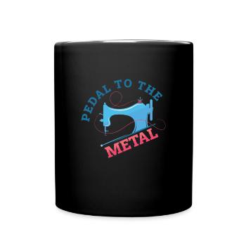 Pétale à la couturière en métal Couturière - Mug uni - noir - Devant
