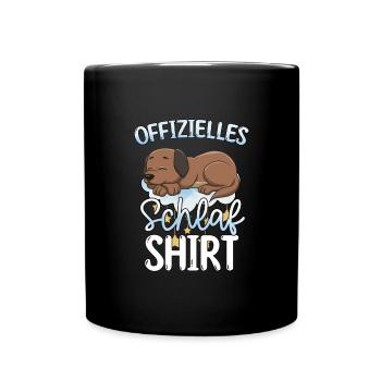 Offizielles Schlafshirt Golden Labrador - Tasse einfarbig - Schwarz - Vorne