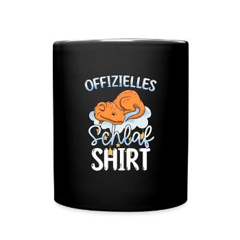 Offizielles Schlafshirt Golden T-Rex - Tasse einfarbig - Schwarz - Vorne