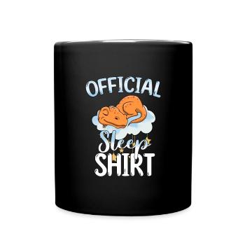 Schlafen Süß Geschenk - Tasse einfarbig - Schwarz - Vorne