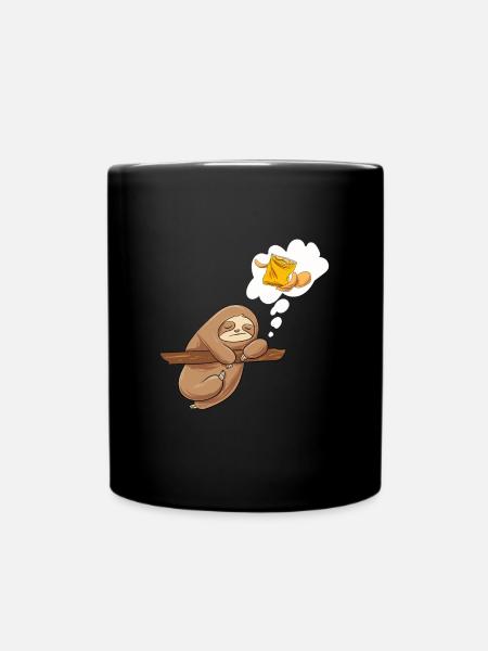 Chips Essen Snacks Süßigkeiten Geschenk - Tasse einfarbig - Schwarz
