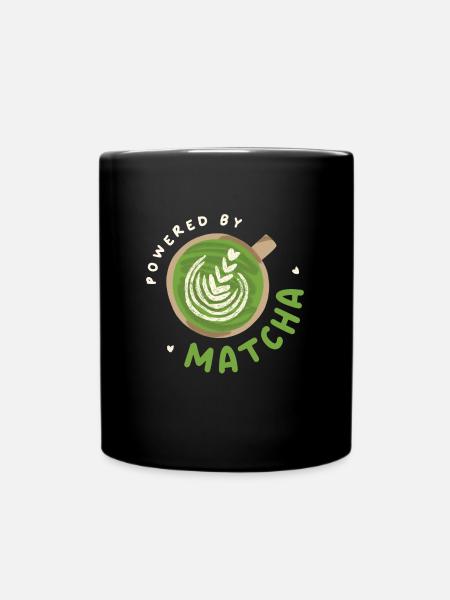 Powered By Matcha Grüntee Japanisch - Tasse einfarbig - Schwarz