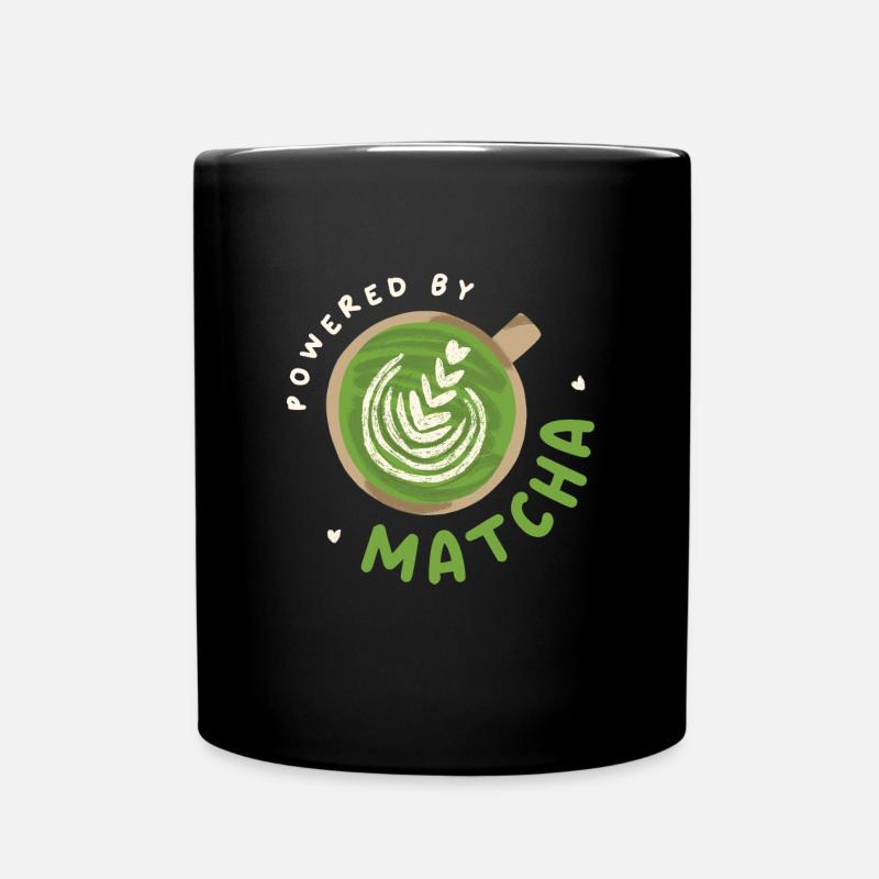 Powered By Matcha Grüntee Japanisch - Tasse einfarbig - Schwarz