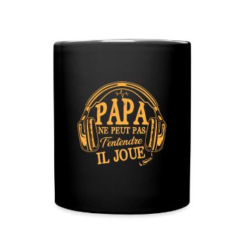Cadeaux papa fête des pères gamer jeux-vidéos - Mug uni - noir - Devant