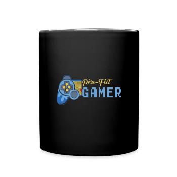 Père-fect papa fête des pères gamer jeux-vidéos - Mug uni - noir - Devant