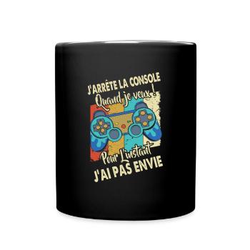 Cadeaux papa fête des pères gamer jeux-vidéos - Mug uni - noir - Devant