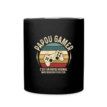 Cadeaux papa fête des pères gamer jeux-vidéos - Mug uni - noir - Devant
