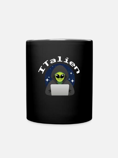 ITalien Alien Informatiker Hacker Coder - Tasse einfarbig - Schwarz