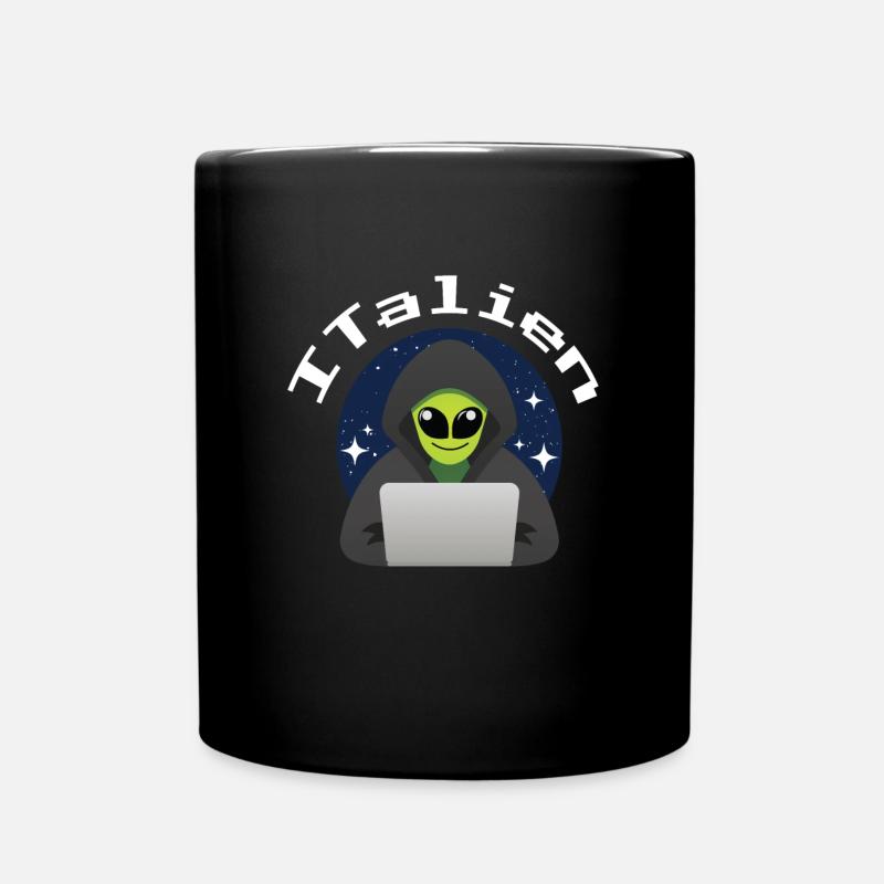ITalien Alien Informatiker Hacker Coder - Mug uni - noir