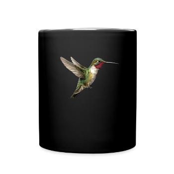Ruby Throated Hummingbird Vogelbeobachter Hummingb - Tasse einfarbig - Schwarz - Vorne