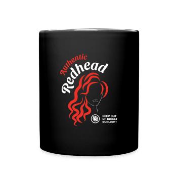 Redhead Authentic Redhead Red Hair - Full Colour Mug - black - Front