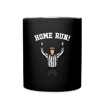 Ahnungslose Sportfan -Schiedsrichter Homerun Baseb - Tasse einfarbig - Schwarz - Vorne