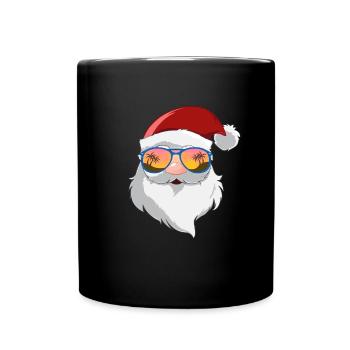 Weihnachten im Juli Santa Beach Urlaub Weihnachten - Tasse einfarbig - Schwarz - Vorne