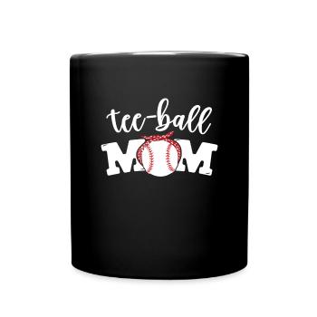 Tee-Ball Mom Tee Ball Baseball Frauen Tee-Ball - Tasse einfarbig - Schwarz - Vorne